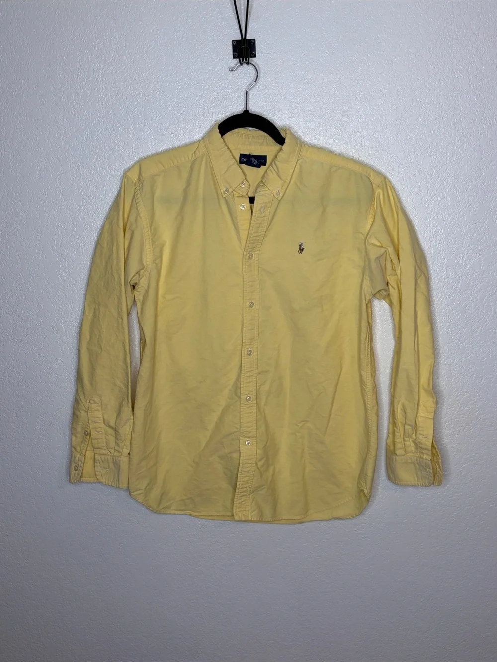 Ralph Lauren Butter Yellow Cotton Button Down Shirt Size 20 Preppy Classic